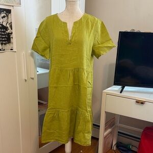 Chic Lime Green Tiered Dress